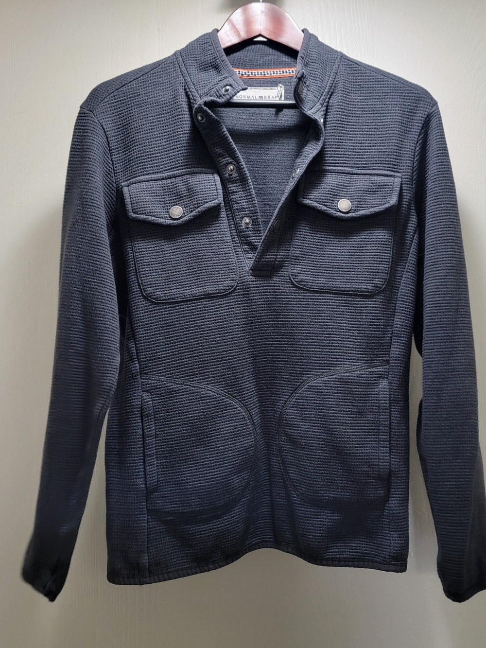 The Normal Brand Dark Gray Textured Pullover